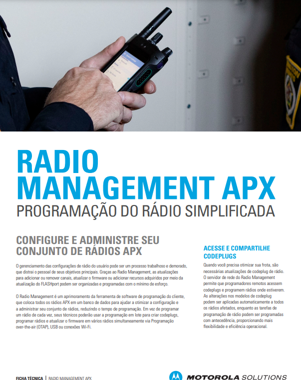 Ficha técnica do RM (Radio Management)