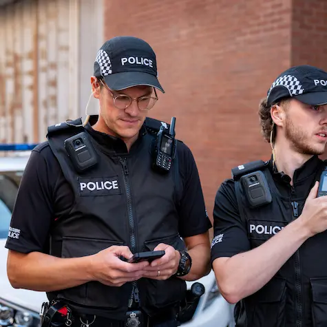 Officers using Pronto and Radio