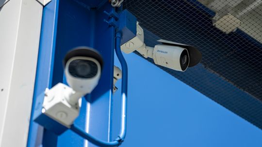 mounted Avigilon cameras