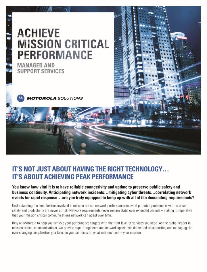 Managed and Support Overview Brochure