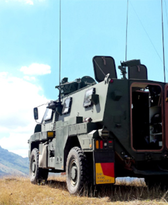 Military truck hilltop