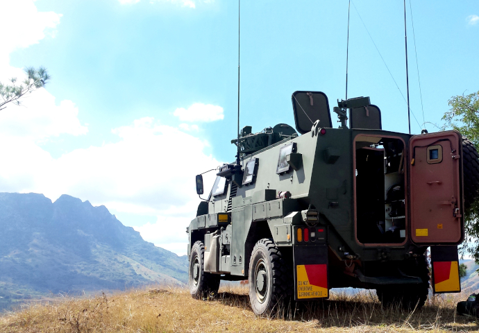 Military truck hilltop