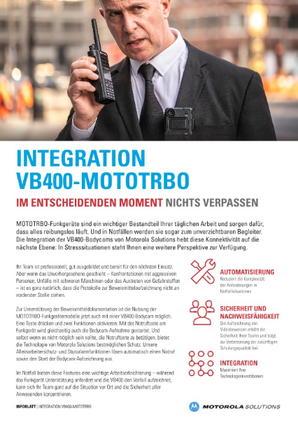 Integration VB400-MOTOTRBO Infoblatt