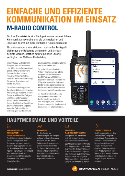 M-Radio Control Datenblatt