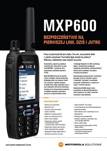 Specyfikacje MXP600