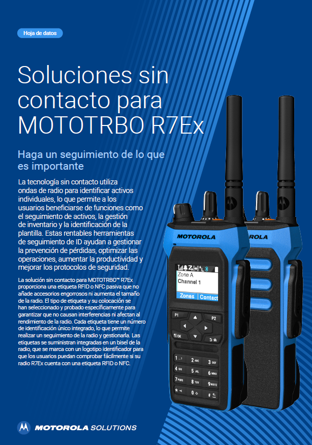 Hoja de datos de soluciones sin contacto RFID y NFC para R7Ex (ESP)