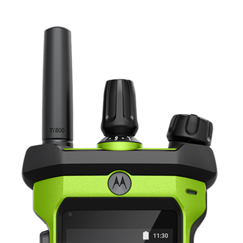 APX P25 two-way radio front render