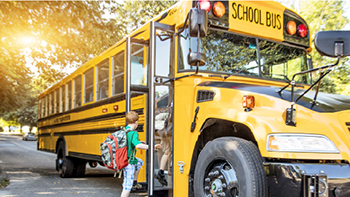 school bus under surveillance