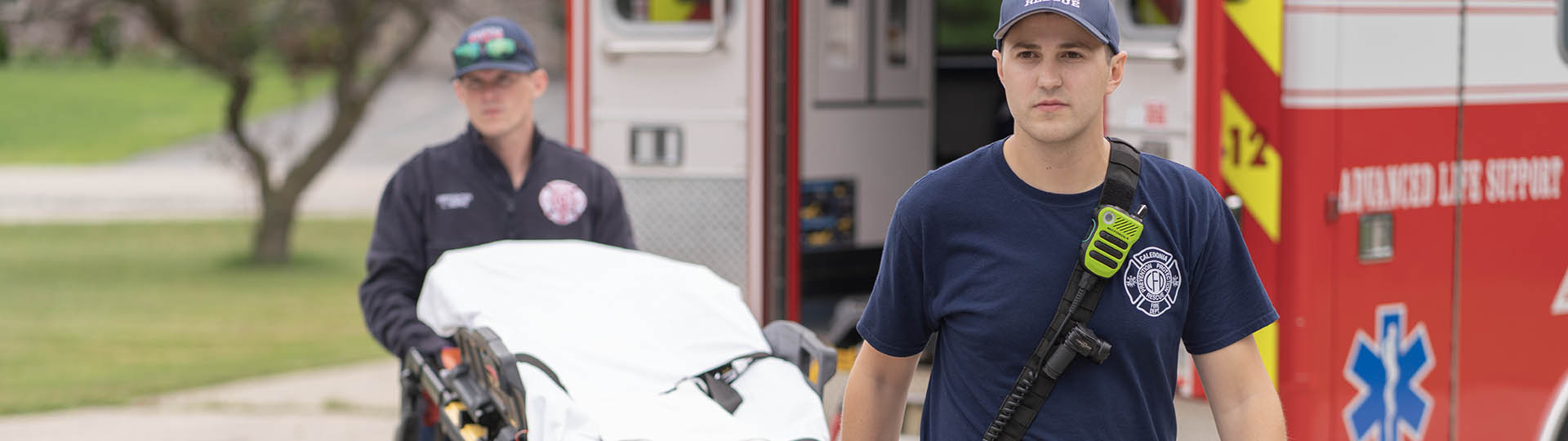 EMS workers and paramedics in action