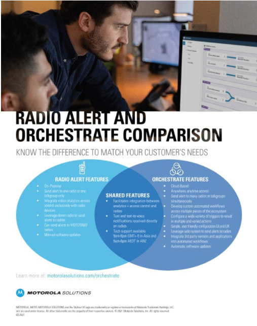 radio alert and orchestrate comparison
