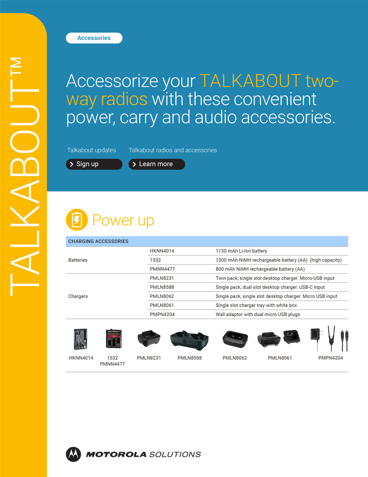 TALKABOUT Accessory Brochure