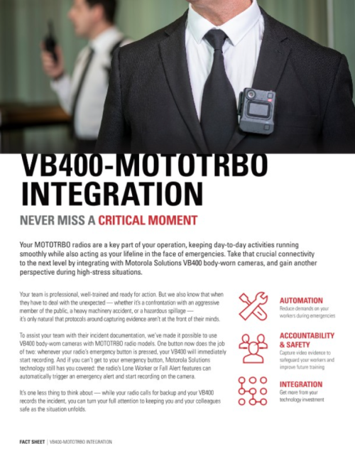 VB400-MOTOTRBO Fact Sheet