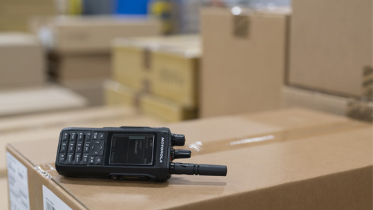 Motorola device being used at warehouse