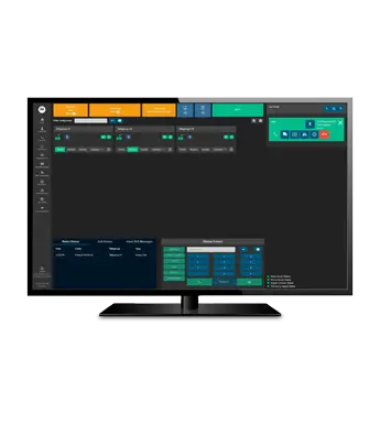 Control Room Solution-Software (CRS) auf einem Monitor