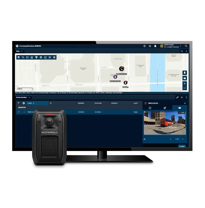V700 Body-worn camera and Command Central Aware Software