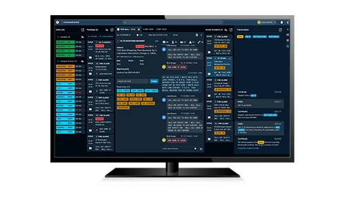 UI screenshot of CommandCentral CAD product on a desktop