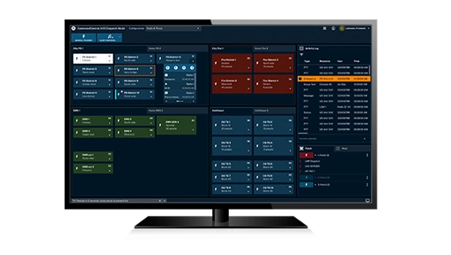 UI screenshot of CommandCentral AXS product on a desktop