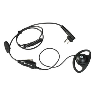 PU Material Motorola Black KS K-STORM Walkie Talkie Surveillance Earpiece Headset with PTT for 2 Pin Motorola Two Way Radio