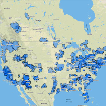 Commercial Systems Coverage Map