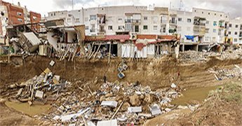 Damage caused by floods in Valencia, Spain