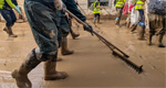 The clean up effort after the floods in Valencia, Spain