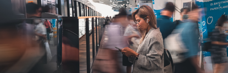 Passengers entering and exiting train car