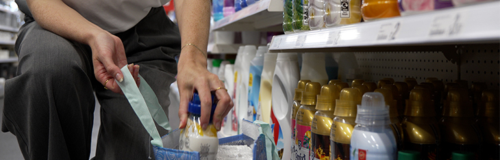 Customer adding products to cart