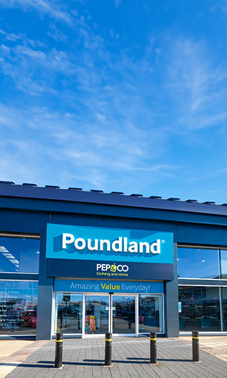 Entrance of poundland pepco
