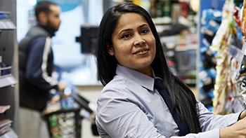 Co-op colleague holding their branded body camera