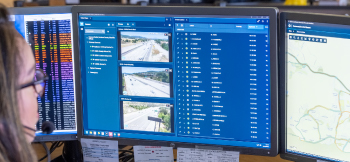 Woman looking at monitor