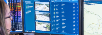 Woman looking at monitor