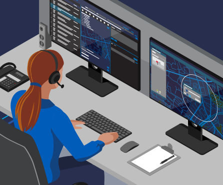 Graphic of a call taker