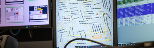 Computer screen with software