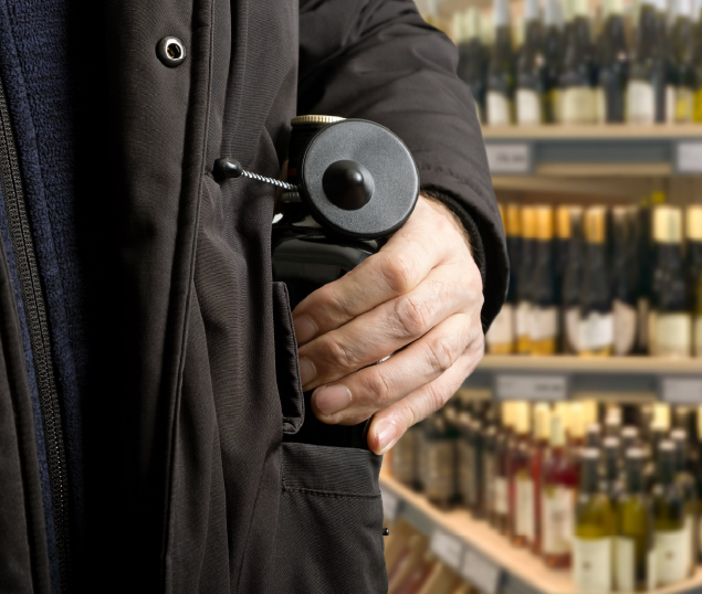 Man shoplifting instore