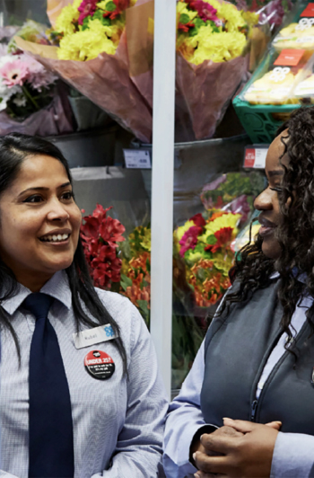 Three co-op colleagues instore