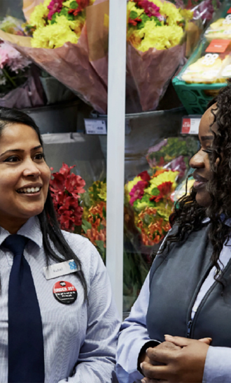 Three co-op colleagues instore