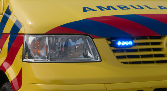 Close up of an ambulance