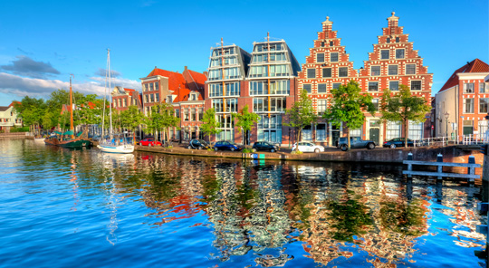 Buildings on the water