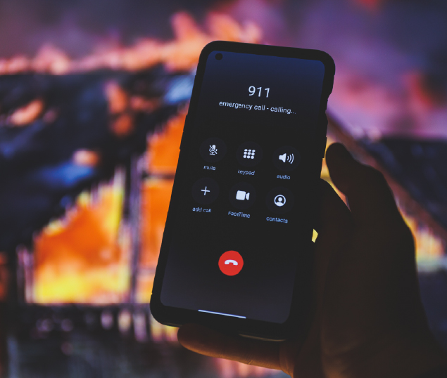 Emergency 9-1-1 call on a mobile