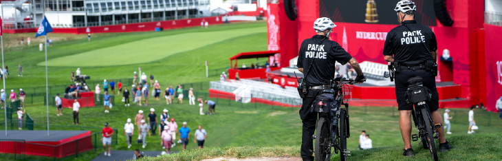 Park police overlook golf course