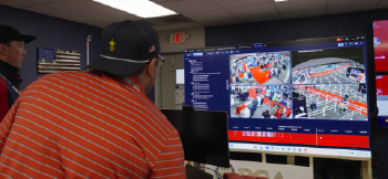 Event operations overlook video analytics software on computer screen