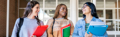 Group of students in an outdoor campus