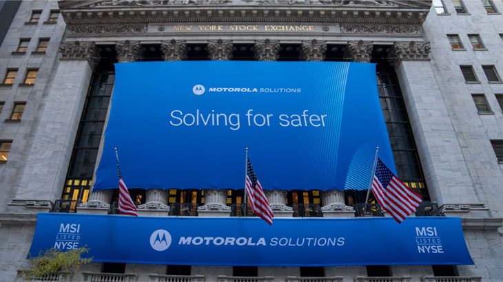 Motorola Solutions launches its new brand narrative “Solving for safer” at the New York Stock Exchange