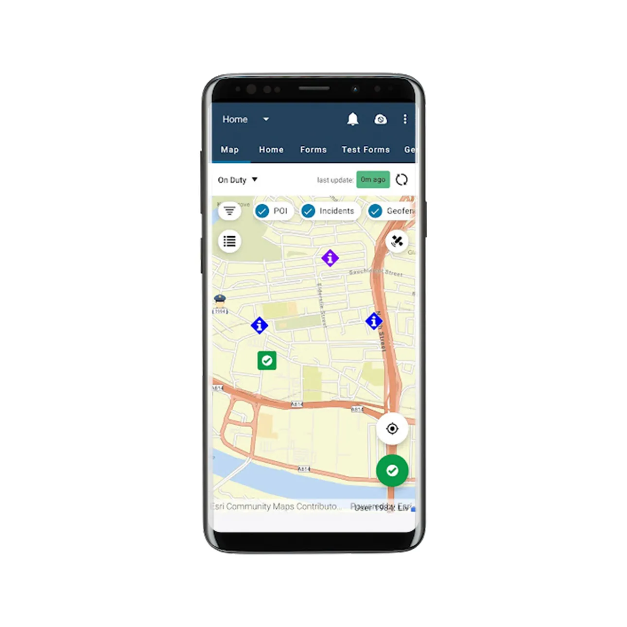 A mobile phone displaying Pronto’s map view
