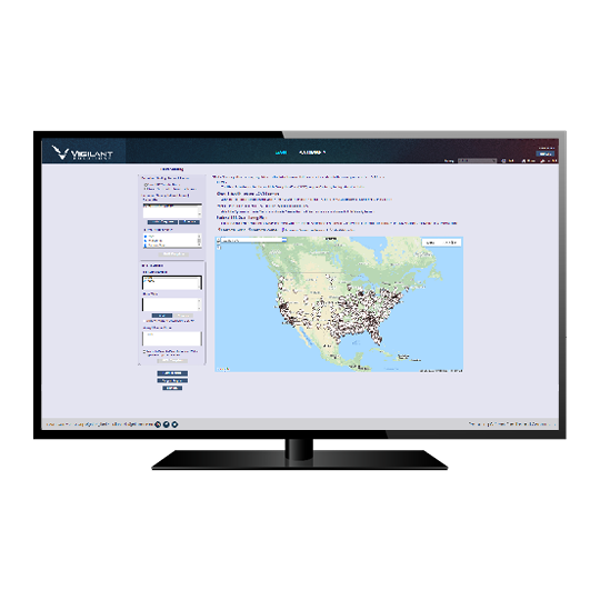 VigilantPlateSearch Data Sharing Map
