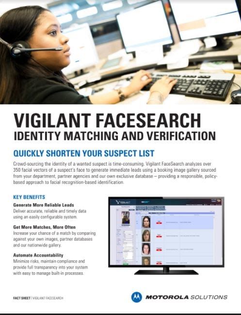 Vigilant FaceAlert Fact Sheet