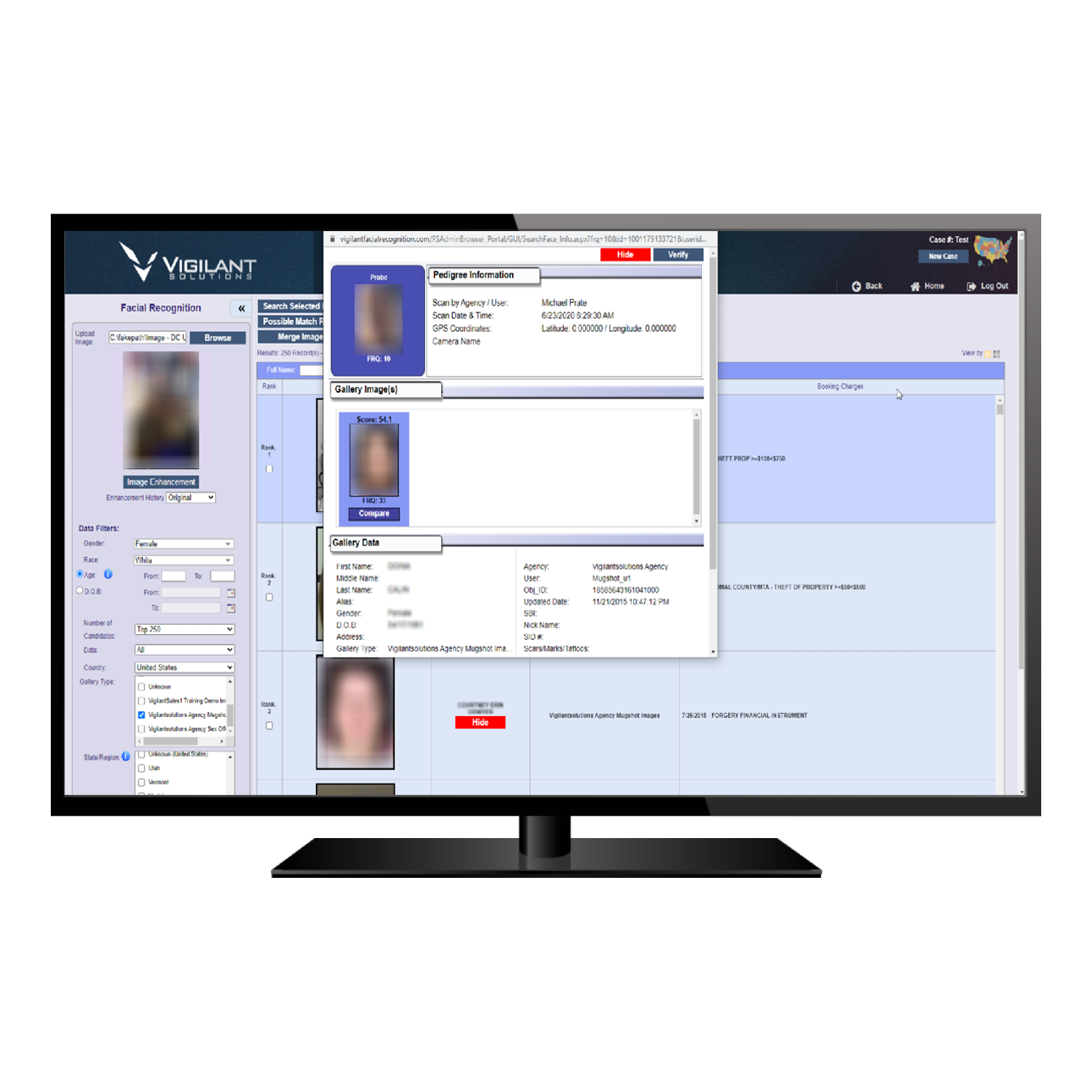 Vigilant FaceSearch image verification