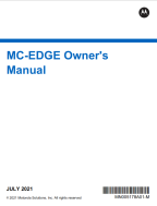 Cover image of the MC-Edge Owners Manual