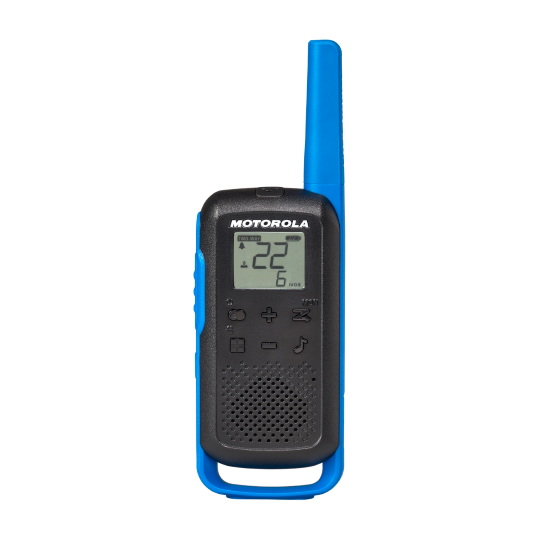 Walkie Talkie Motorola hablan del T42 Paquete Doble azul 