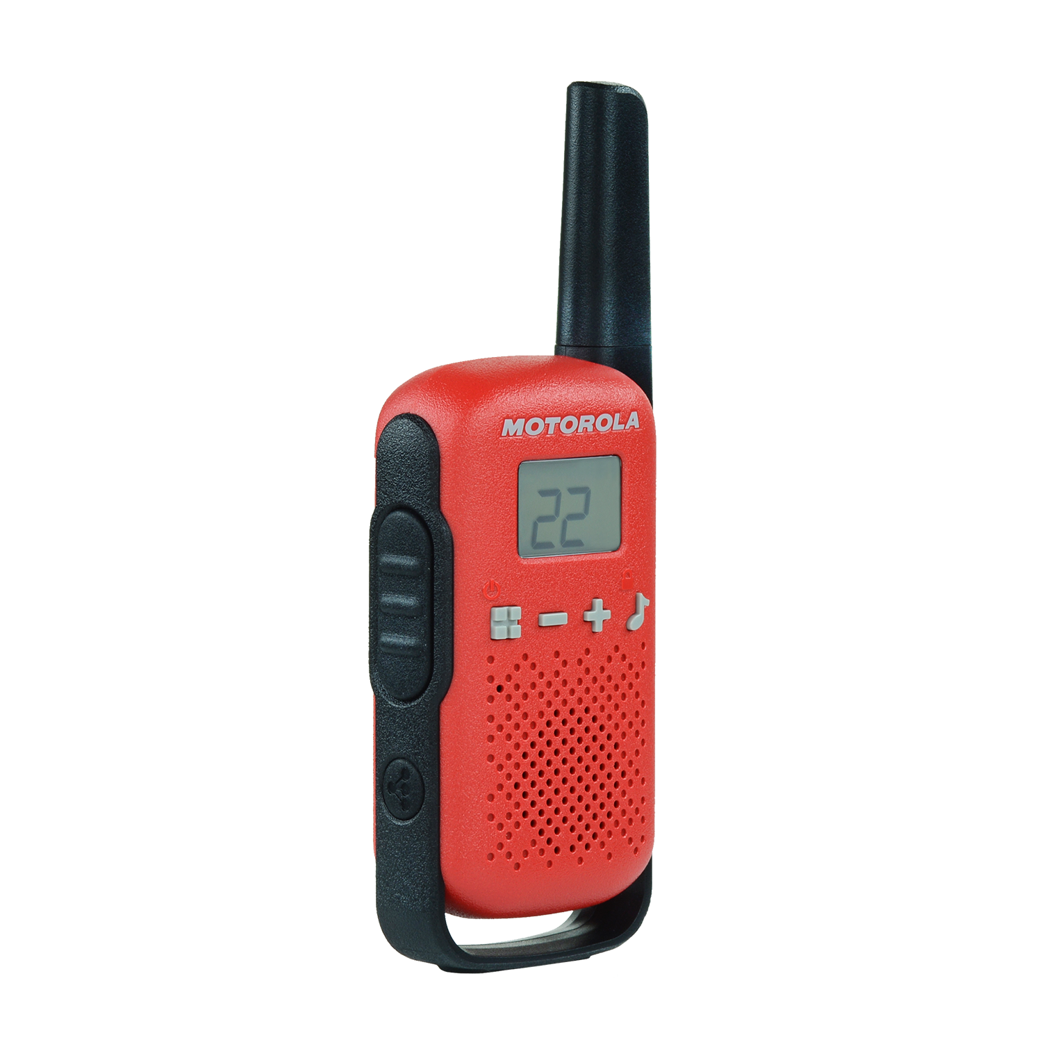 red walkie talkie side button angle